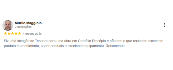 Avaliação de Cliente Master 7